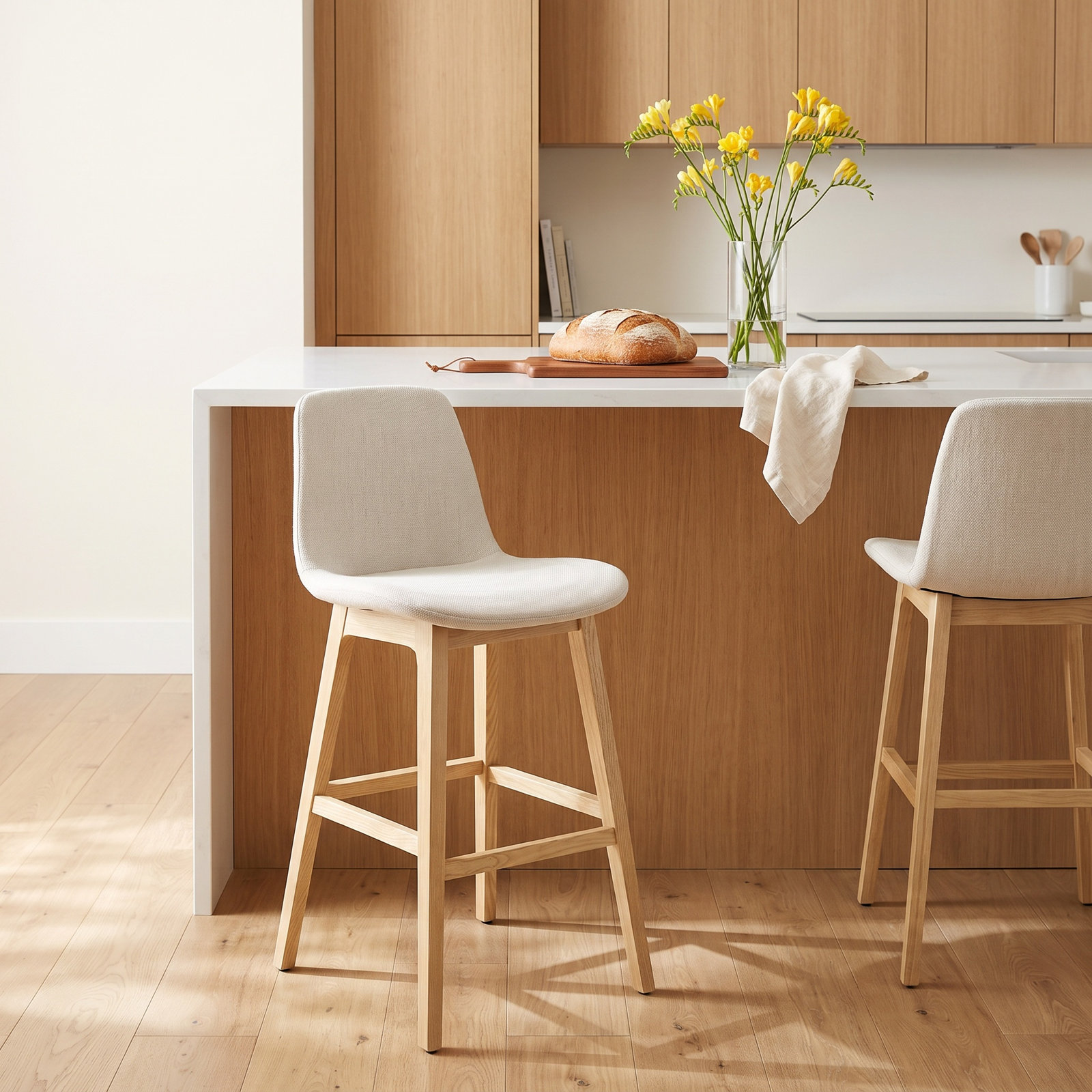 Amar 30" Bar Stool, White