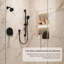 Système de douche thermostatique avec deux pommes de douche à 3 jets, barre coulissante réglable et contrôle de débit indépendant