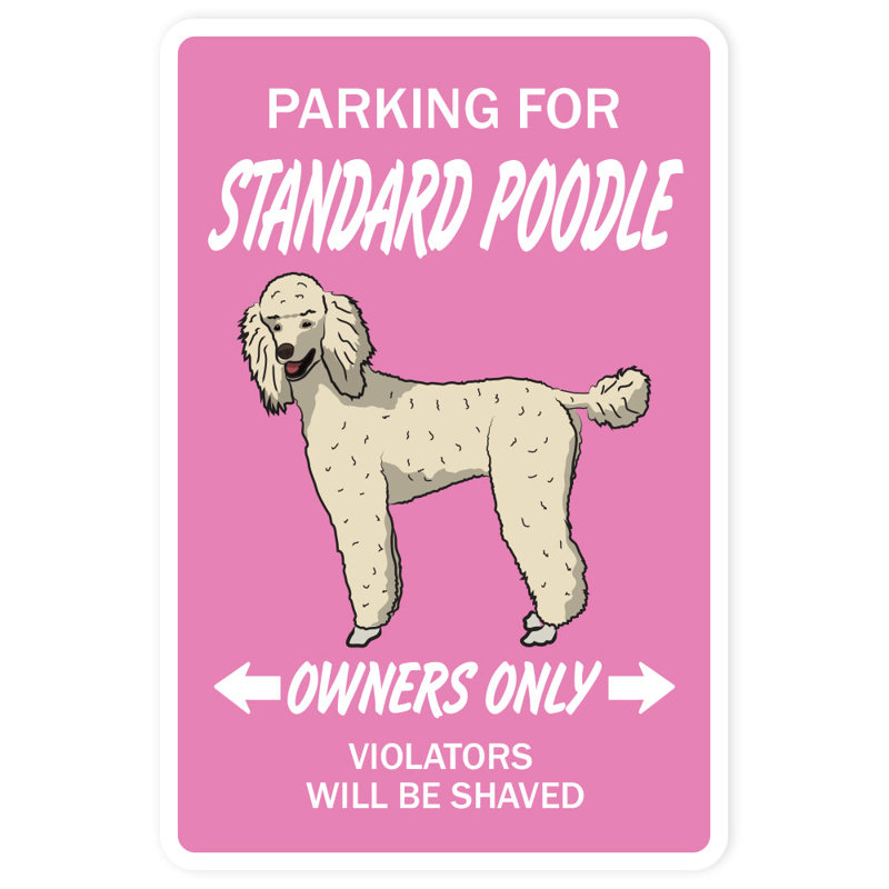 Autocollant caniche standard pour chien