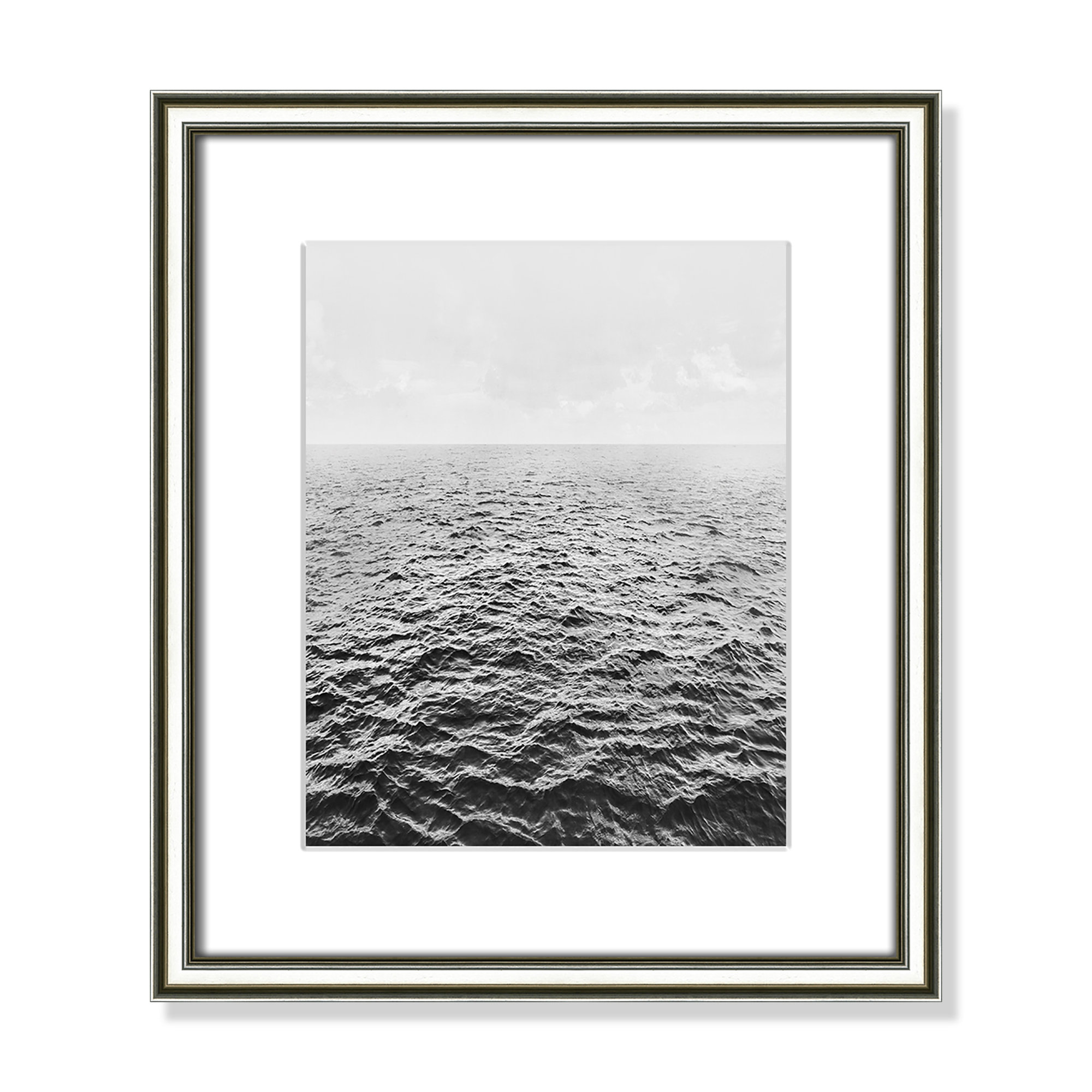 Rolling in by Mike Calascibetta - Picture Frame Photograph, Silver, 14.25" W x 16.25" H x 0.875" D