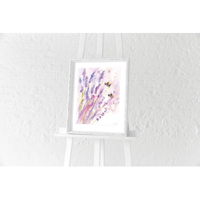 Bees & Lavender 1 Piece Painting