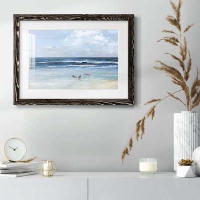 Beach Trio, impression sur papier encadrée