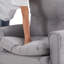 Upholstered Accent Chair with Footstool-93026845