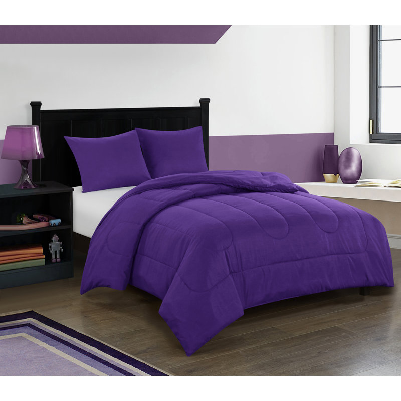 ConCo Polyester Machine Woven Comforter, Twin Comforter + 1 Sham, Lavender