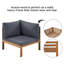 Ensemble de canapé modulaire d'extérieur en bois d'acacia avec table basse et coussins résistants à l'eau et aux rayons UV-754977439