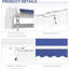 Auvent rétractable pour parasol 13 pi x 8 pi. , Manivelle d'eau, manivelle, cadre en aluminium, bleu foncé pour la cour 8 'en bleu. Et eau. Manivelle. Cadre. Option multi-surfaces. Réduit la chaleur. Pour cour, terrasse,