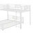 Twin Over Full Size L-Shaped Metal Bunk Bed-1305383280