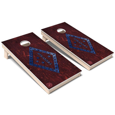 Arkansas State Flag Full Color All-Weather Composite Cornhole Board Set