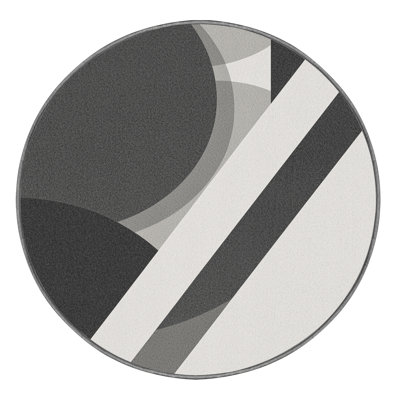 Tapis gris moderne et contemporain lavable à la machine Bemott