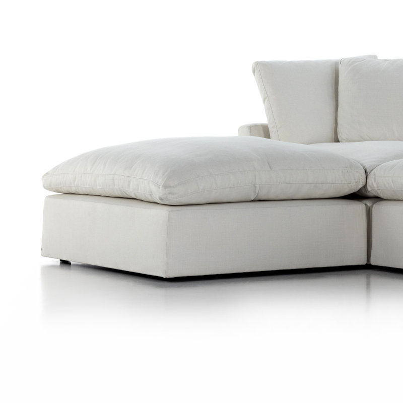Stevie Modular Sectional, Cream Polyester
