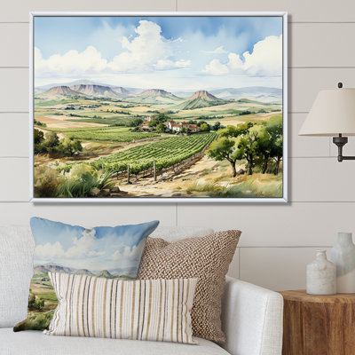 «Vineyard Scenery Landscape Beauty I», reproduction sur toile