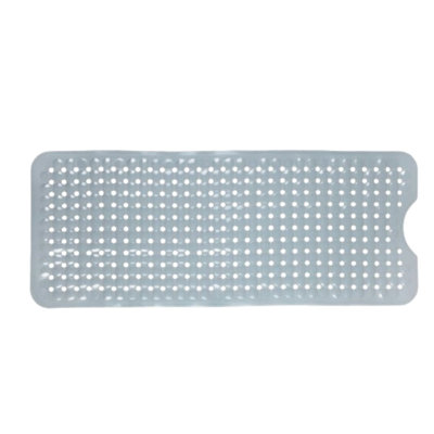 Power Grip Non Slip Bathtub Safety Mat 39x16 Solid Grey