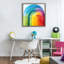 Cadre flottant Vibrant Rainbow Arch Abstraction, design Creative Studio-1097472291-1097472288