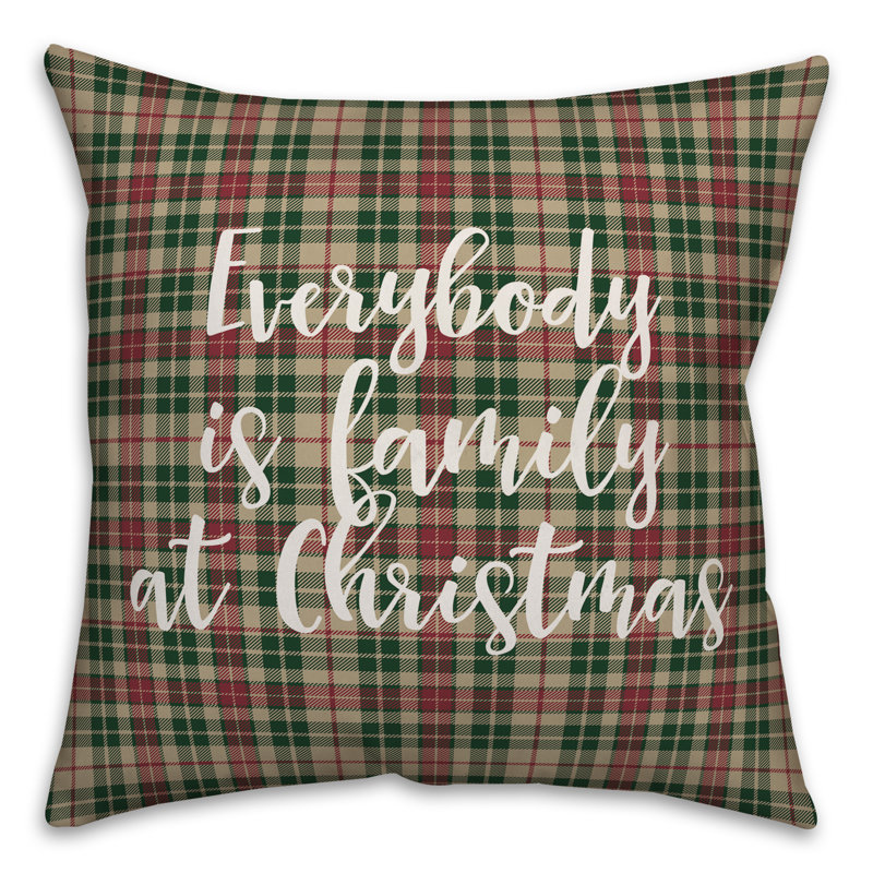  Coussin décoratif «Everybody is Family at Christmas», Housse de coussin