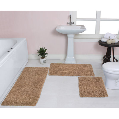 Tapis 100% coton lavable à la machine Fantasia (ensemble de 3)