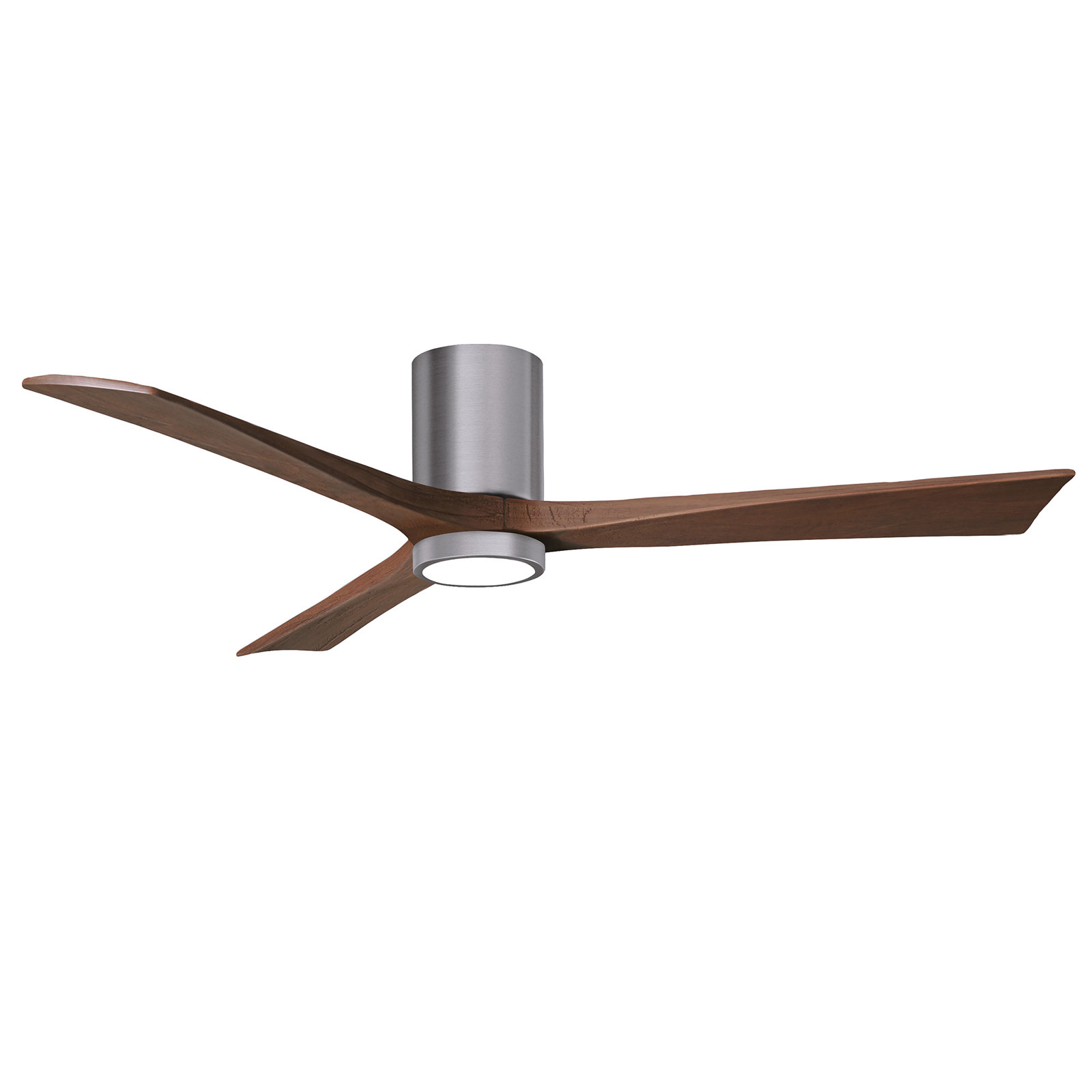Olivier 3 Blade Ceiling Fan with LED Light Kit, Walnut, Brushed Pewter, 60"