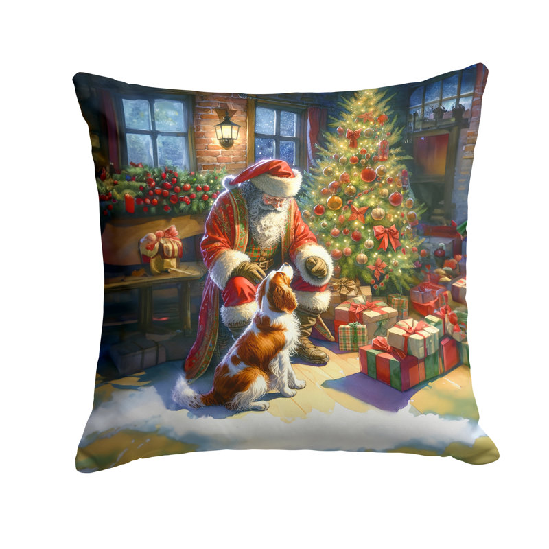 Coussin Brittany and Santa Claus, H 14 po x l 14 po