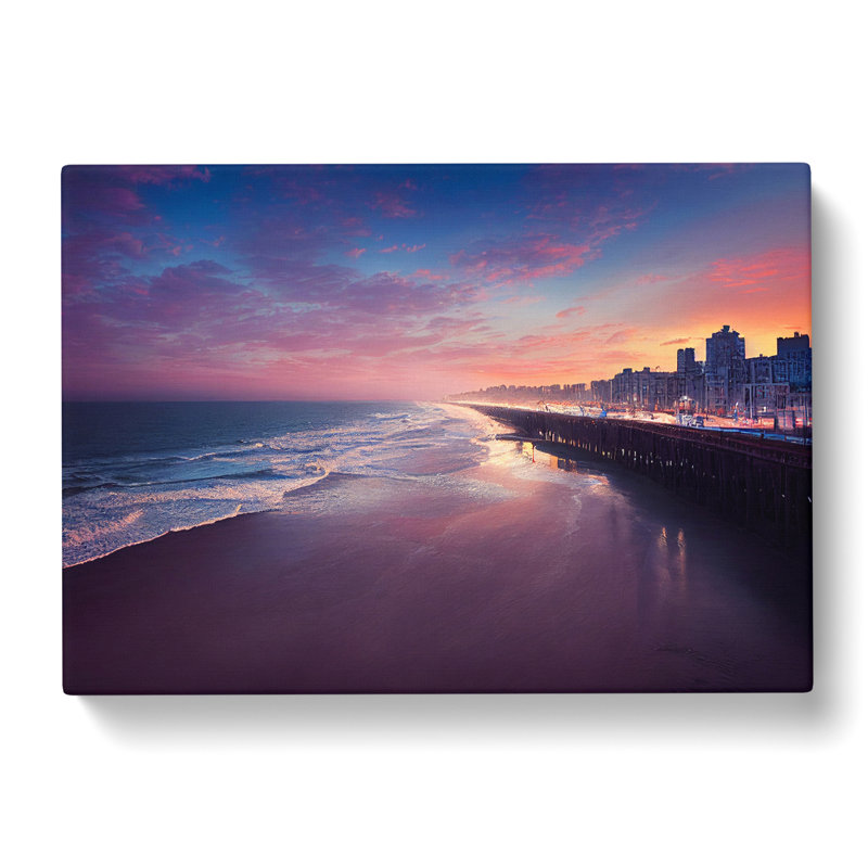 Beach Pier - Wrapped Canvas, 50cm H x 76cm W x 3cm D