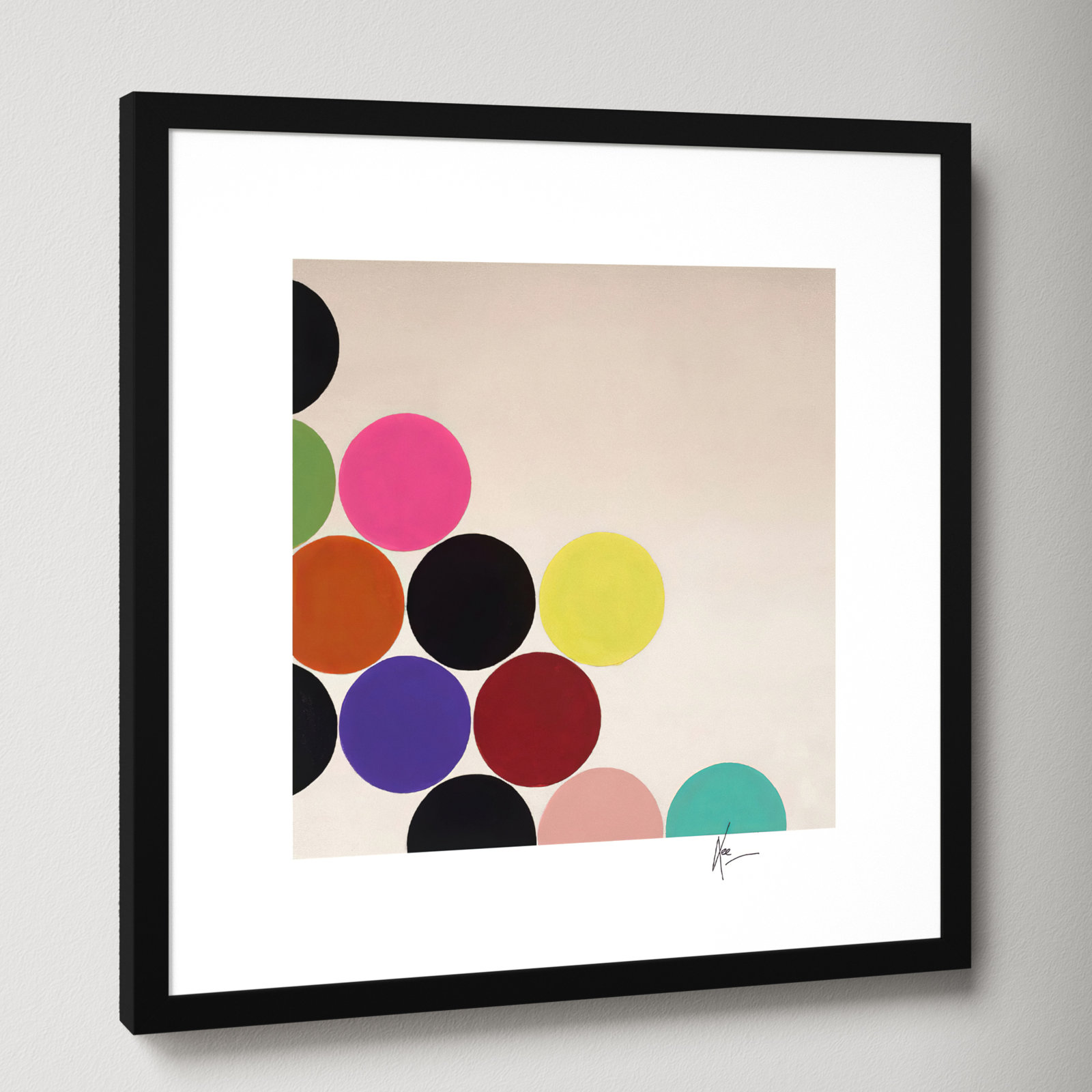 Joy by Lee Lessem, Black, 16" H x 16" W x 1.25" D
