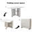 Flexi Modern Folding Drop Leaf Dining Table with Six Wheels and Two-Layer Storage Shelf-129492264