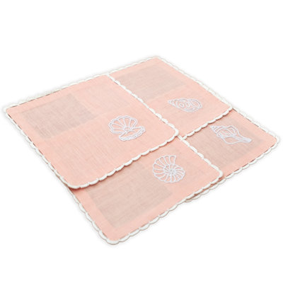 Seashell Glow Cocktail Napkins 6x6 Inch