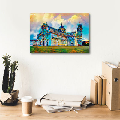 'Torre De Pisa 2023' by Pedro Gavidia Canvas Wall Art, 18" x 12"