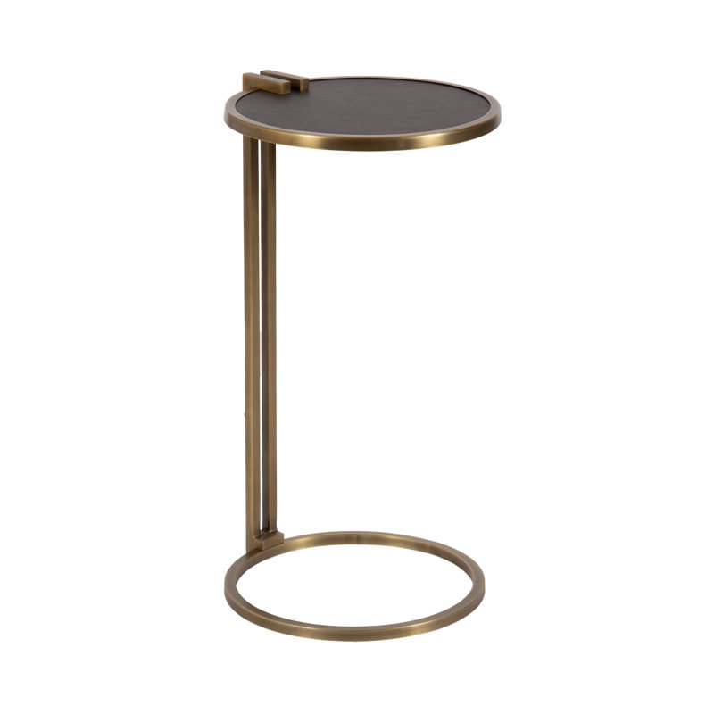 Monsanto Vegan Leather C-Shaped Side Table