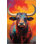 Bull Toned Pattern Woven Base Washable Area Rug