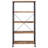 Antique Nutmeg and Black 4-shelf Bookcase