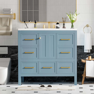 Meuble-lavabo 36 po avec lavabo en résine