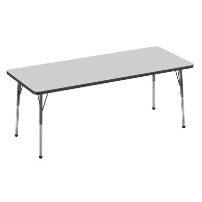 Rectangle T-Mold Adjustable Height Activity Table