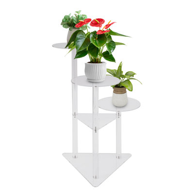 3 Tier Tall Acrylic Corner Plant Stand Holder
