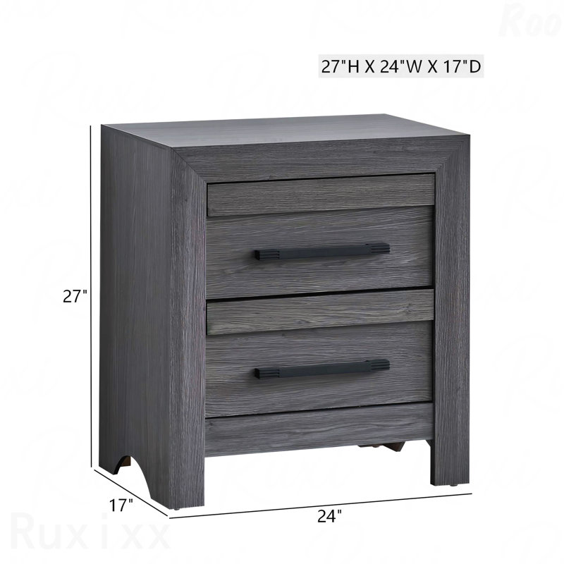 Table de chevet grise