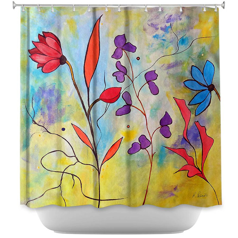 Rideau de douche simple flore ii