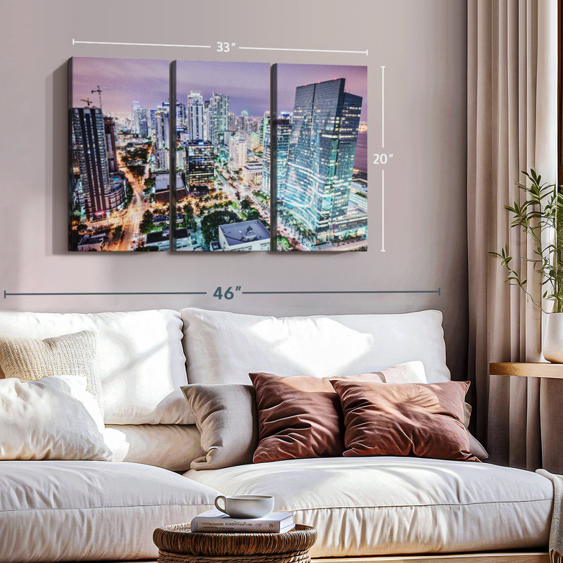 «Florida At Night» sur toile, H 20 po x l 33 po x P 1,25 po