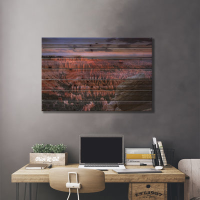 Amphithéâtre de Bryce Point, parc national de Bryce Canyon, Utah par Tim Fitzharris - impression sans cadre sur bois