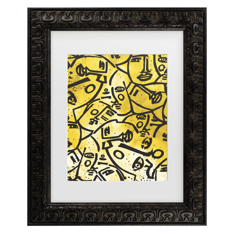 «Mercedes Lopez Charro Serving Face Matted Art encadré, H 19,5 po x l 23,5 po