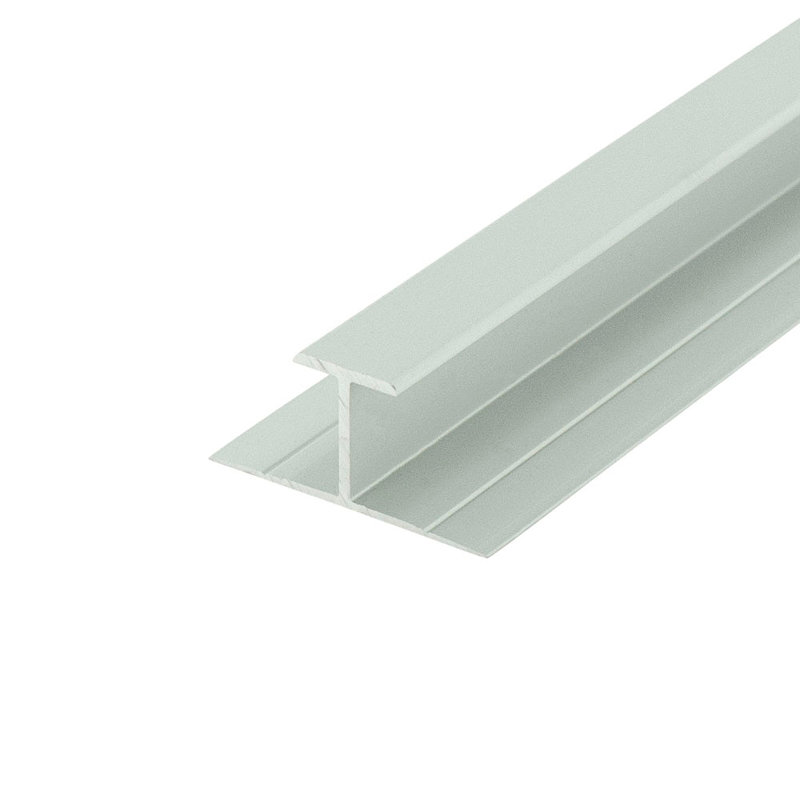 Le profilé en aluminium Outwater H convient à un matériau de 1/2 po d'épaisseur en aluminium anodisé transparent (satiné) moulé par 72 po (paquet de 18)