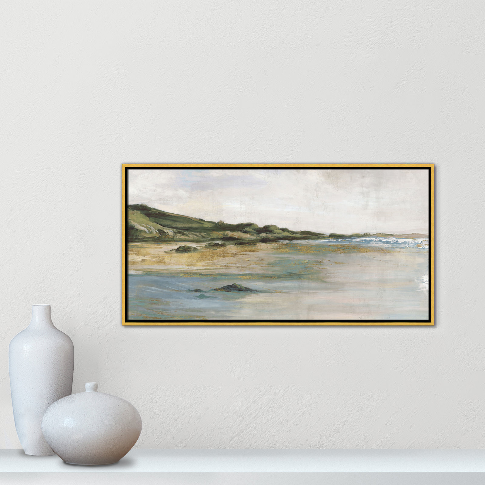 Cordoba "Tide's Edge" Print, 19.5" H x 37.5" W, Gold