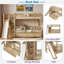 Lit superposé avec escalier de rangement, glissade et 2 tiroirs-120784101