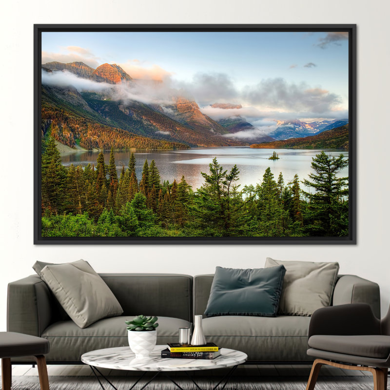 Print on Canvas, 25 cm H x 35 cm W, Black Floater Framed