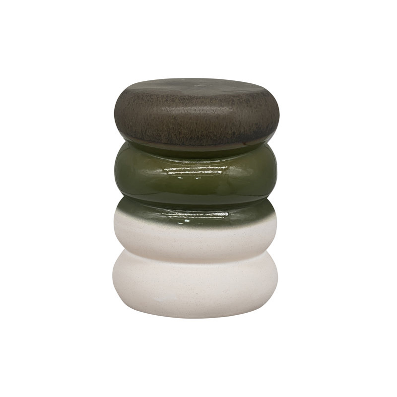 Ferran Bulb Side table Ceramics melange 44x34Øcm, Green