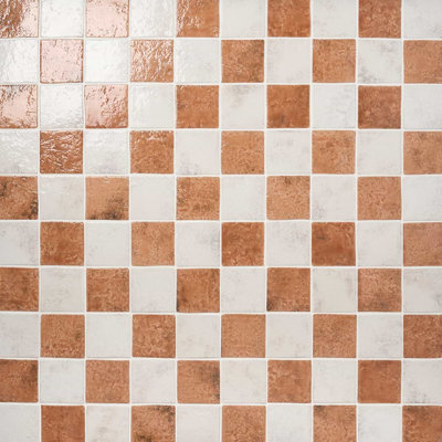 Luna 4,72 po X 4,72 po Carreau de plancher et de mur en porcelaine texturée brillante (8,96 pieds carrés / caisse)