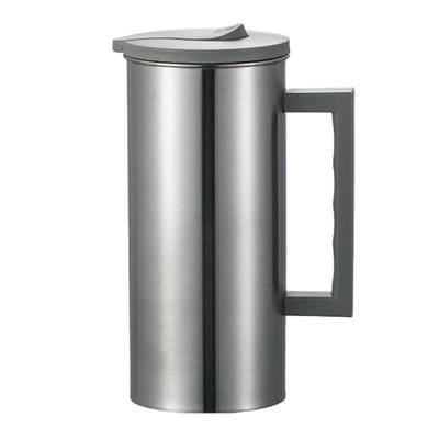 Cold water Stainless Steel Cold Water Kettle 1.6L Household Kettle, Restaurant Beverage Kettle, Milk Kettle, Large Capacity, Convenient Straight Tube Kettle With Lid