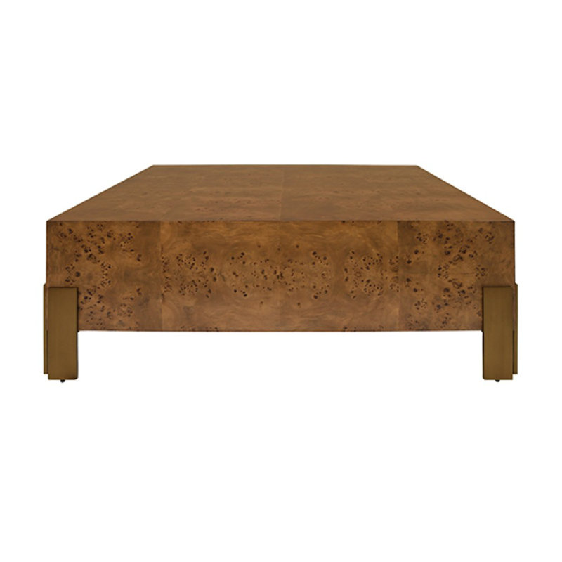 Enid Solid Wood Coffee Table, Brown