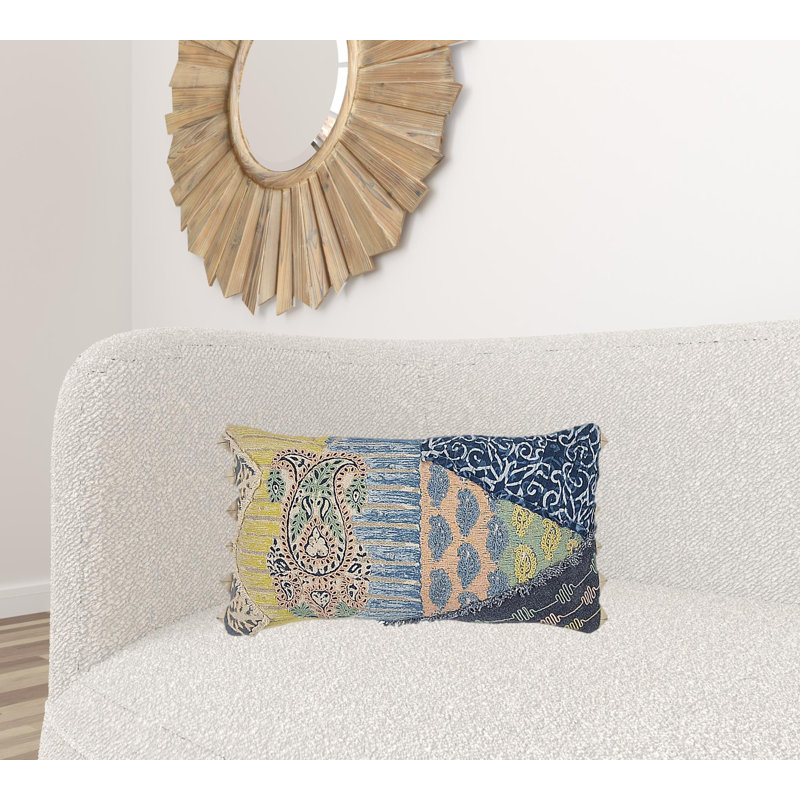 Coussin lombaire jaune et jaune