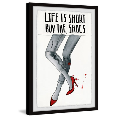 « Buy the shoes », reproduction d’art textuel sur papier