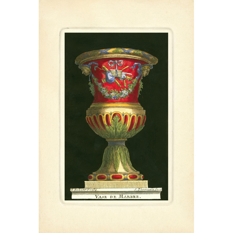 Vase With Instruments by S. Thomassin - Wrapped Canvas Art Prints, 46cm H x 30cm W x 3.8cm D