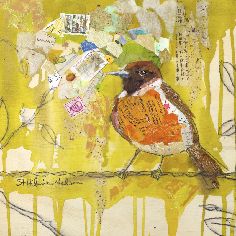 Signes du printemps III, H 30 po x l 30 po x P 1,25 po