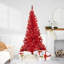 Pre-Lit Profile Artificial Tinsel Christmas Tree - Red-1421495236-1421495240